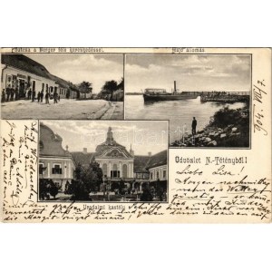 1904 Budapest XXII. Nagytétény, hajó állomás, Fő utca, Uradalmi kastély, Berger József üzlete (EK...