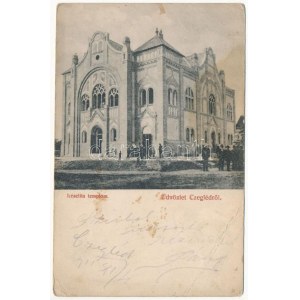 Cegléd, Izraelita templom, zsinagóga. Sebők Béla kiadása / synagogue (fa)
