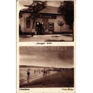 1936 Cibakháza, Tiszai strand, Hangya üzlete és saját kiadása (fa)