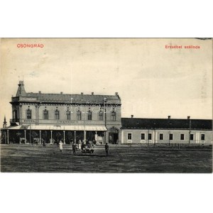 1921 Csongrád, Erzsébet szálloda. Bozó és Justin kiadása (EK)