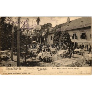 1903 Dunaföldvár, Özv. Nagy Imréné mulató kertje, vendéglő és étterem...