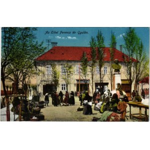 Gyula, Erkel (Eikel) Ferenc tér, piac, Reinhart József üzlete