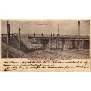 1899 (Vorläufer) Kaposvár, új vasúti híd (ázott / wet damage)