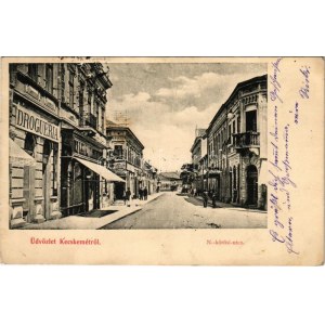 1904 Kecskemét, Nagykőrösi utca, drogueria (drogéria)...
