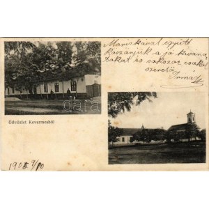 1905 Kevermes (Békés), Római katolikus templom és iskola, laktanya (?)