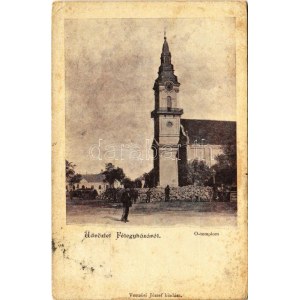 1929 Kiskunfélegyháza, Félegyháza; Ó templom. Vesszősi József kiadása (EK)
