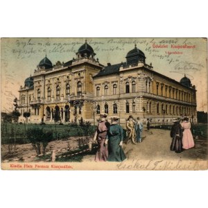 1905 Kisújszállás, Városháza. Platz Ferenc kiadása és montázsa