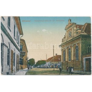 1921 Körmend, Széchenyi utca, Izraelita templom, zsinagóga, Takarékpénztár (EK)