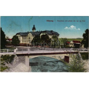 1919 Kőszeg, Vasutas árvaház és az új híd. Róth Jenő kiadása (Rb)