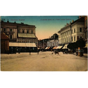 Arad, színház, Fehér Kereszt szálloda, 1848-1849 múzeum, Neumann üzlete, Mi a Sas-Keverék? Kerpel Izsó No. 14. ...