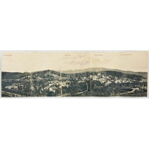 1906 Borszék, Borsec; Öt részes kihajtható panorámalap. Soós kiadása / 5-tiled folding panoramacard (r...