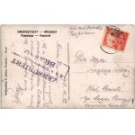 1918 Brassó, Kronstadt, Brasov; Postarét. H. Zeidner / Postwiese / Livadia postei