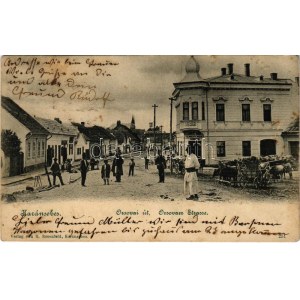 1904 Karánsebes, Caransebes; Orsovai út, Ludwig B. üzlete. H. Rosenfeld kiadása / street, shop (fa...