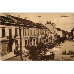 Lugos, Lugoj; Izabella tér, Központi sörcsarnok, piac. Nemes Kálmán kiadása / market, square...