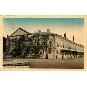 1912 Máramarossziget, Sighetu Marmatiei; vármegyeháza, emlékmű / county hall, monument