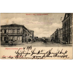 1904 Marosvásárhely, Targu Mures; Szentgyörgy (Szt. György) utca. Petróczy G. kiadása ...
