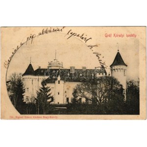 1905 Nagykároly, Carei; Gróf Károly kastély. Eigner Simon kiadása 724. / castle