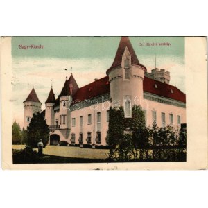 1906 Nagykároly, Carei; Gróf Károly kastély. Eigner Simon kiadása / castle (EK)