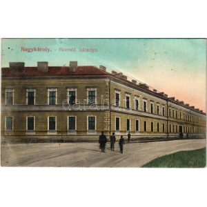 1909 Nagykároly, Carei; Honvéd laktanya. Csókás László kiadása / K.u.k. military barracks (fa...