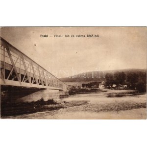 1917 Piski, Simeria; híd és csárda 1848-ból. Vasúti levelezőlapárusítás 457. / bridge and inn from the 1848...