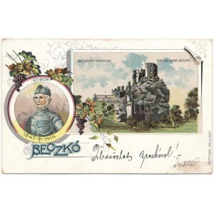 1900 Beckó, Beckov; Várrom, Stiborici Stibor (1347-1414) ispán / hrad, Stibor zo Stiboríc / castle ruins, count...