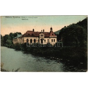 1921 Besztercebánya, Banská Bystrica; Gőzfürdő (közfürdő), Garam folyó. Strelinger Bernát kiadása ...