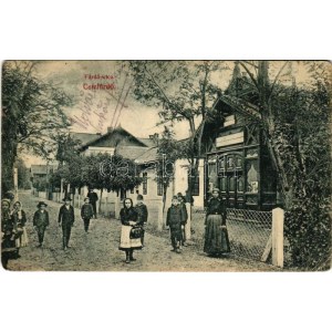 1910 Csíz, Csízfürdő, Kúpele Cíz; Fürdő utca, nyaraló. Szoyka Pál kiadása / spa, street view, villa (EK...