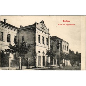 1909 Munkács, Mukacheve, Mukachevo, Mukacevo; M. kir. áll. főgimnázium / school