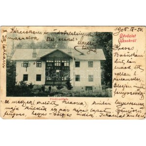 1905 Uzsok, Uzhok; Fürdő szálloda. Klein Jenő felvétele / spa hotel (EK)