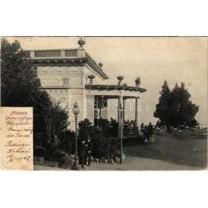 1902 Abbazia, Opatija; Glacier confiseur / spa (kis szakadás / small tear)