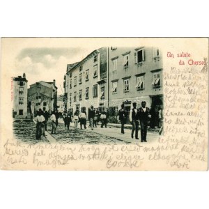 1899 (Vorläufer) Cres, Cherso; street. T. Stokel (r)