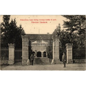 1909 Dárda, Schaumburg-Lippe György hercegi kastély és park. Arady Lajos kiadása / castle and park (EK...