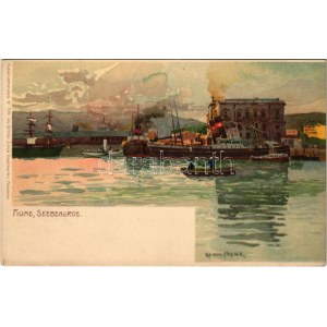 Fiume, Rijeka; Seebehörde / Maritime Administration. Kuenstlerpostkarte No. 1134. von Ottmar Zieher litho s...