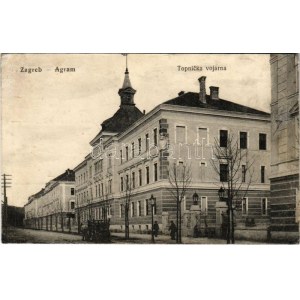 1915 Zagreb, Agram, Zágráb; Topnicka vojarna / Military Artillery barracks / Katonai tüzérségi laktanya (EK...