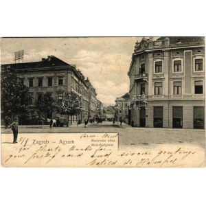 1901 Zagreb, Zágráb, Agram; Marovska ulica / Meierhofgasse / utca / street (EK)