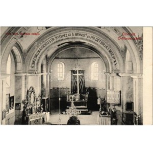 1914 Bácskossuthfalva, Kossuthfalva, Moravica, Ómorovica, Stara Moravica; Római katolikus templom belső ...
