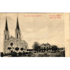 Futak, Futog; Római katolikus templom és plébánia, J. Singer kiadása / church, parish (Rb)