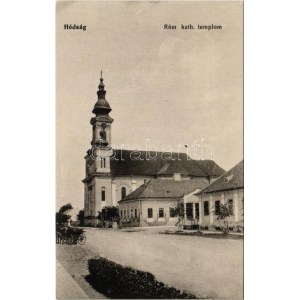 1913 Hódság, Odzaci; Római katolikus templom. Rausch Ede kiadása / church