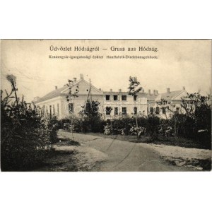 1909 Hódság, Odzaci; Kendergyár igazgatósági épület / Hanffabrik Direktionsgebäude ...
