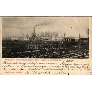 1907 Újverbász, Verbász, Novi Vrbas; Hungária kendergyár részv. társaság telepe. Seidl Nándor kiadása / hemp factory ...