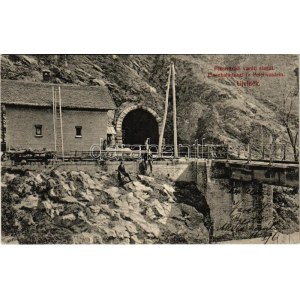 1910 Újvidék, Novi Sad; Péterváradi vasúti alagút. Singer József kiadása / Eisenbahntunel in Peterwardein ...