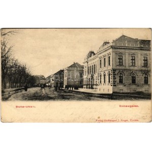 1901 Újvidék, Novi Sad; Duna utca, Törvényház / Donaugasse / street, court (EK)