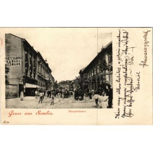 1899 (Vorläufer) Zimony, Semlin, Zemun; Fő utca, üzletek / Hauptstrasse / main street, shops