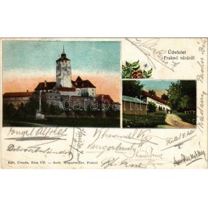 1907 Fraknó, Forchtenstein; vár, vendéglő. Andr. Wegscheidler, Chwala / Burg, Gasthaus / castle, restaurant...