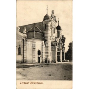1917 Belatinc, Beltinci, Bellatincz; templom bal oldala. Ascher B. és fia kiadása / church