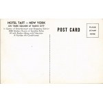 New York, The Famous Hotel Taft, Times Square at Radio City, 7th Avenue at 50th Street, Coffee Shop, Tap Room, Grill...