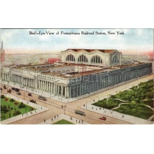 New York, Bird's-Eye-View of Pennsylvania Railroad Station, tram