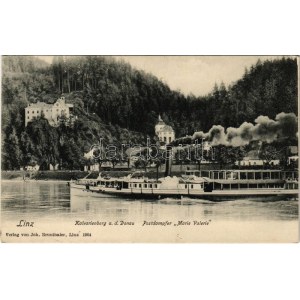 Linz, Kalvarienberg a.d. Donau, Postdampfer Marie Valerie / Danube, steamship (EK)