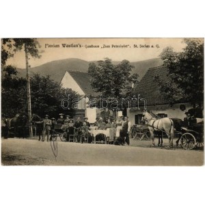 1910 St. Stefan am Gratkorn, Florian Wastian's Gasthaus Zum Peterlwirt / restaurant and hotel, horse chariots (EK...