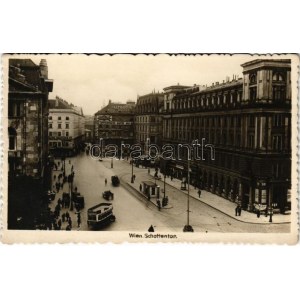 1930 Wien, Vienna, Bécs; Schottentor, Bank, Coffeinfreier Kaffee Hag, Faltboote Zidek & Wagner, Haardt & Kruger...